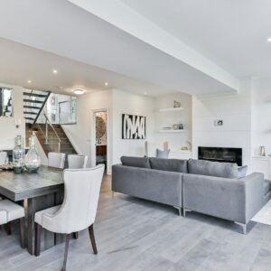Open-plan home with stylish flooring